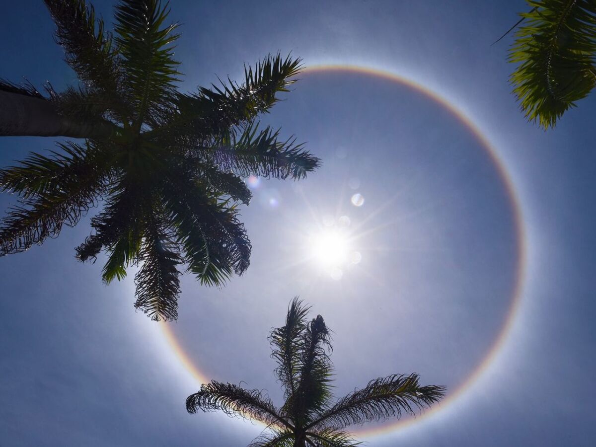 Halo solar chama a atenção de moradores de Belém; entenda o fenômeno