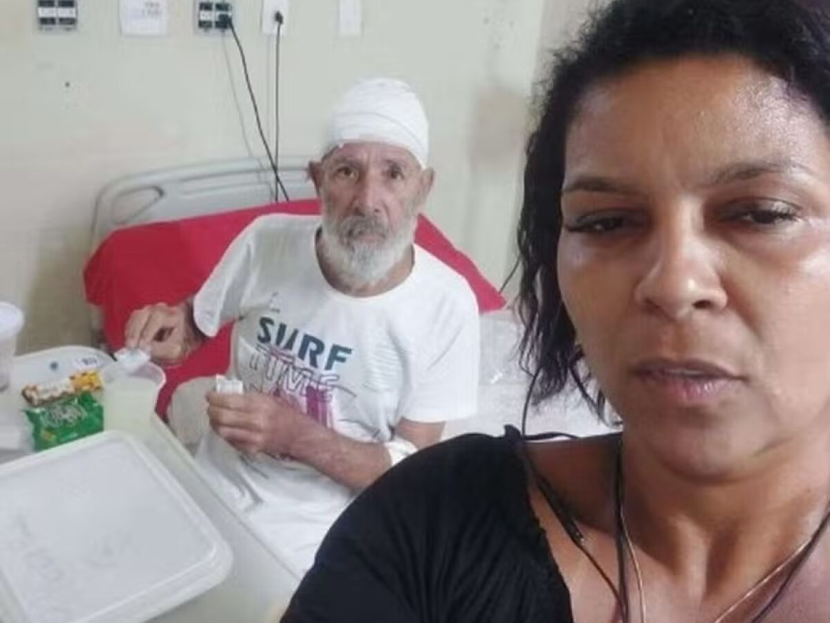 Paulo Roberto Braga e Érika de Souza Vieira Nunes enquanto ele esteve internado com pneumonia 