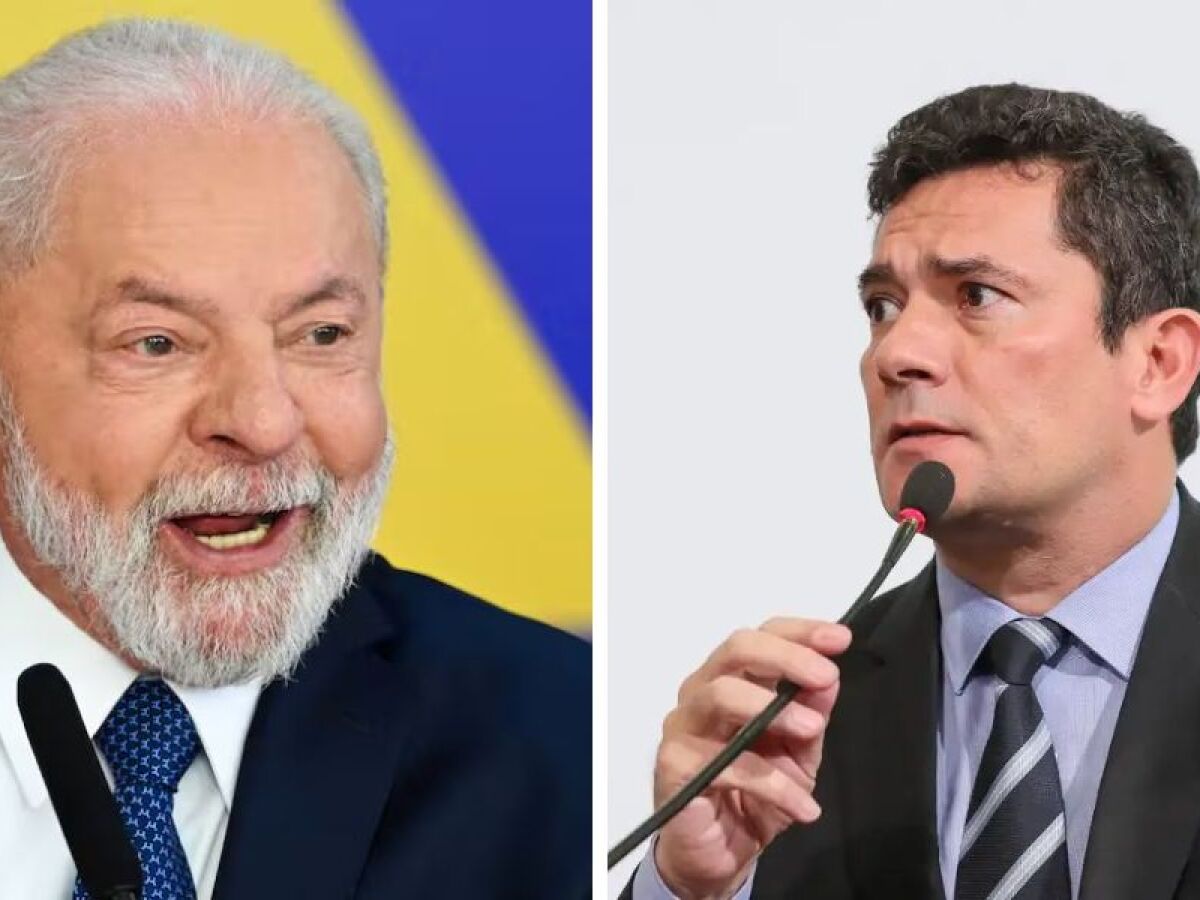 O presidente Lula (PT) e o senador Sergio Moro (União-PR)