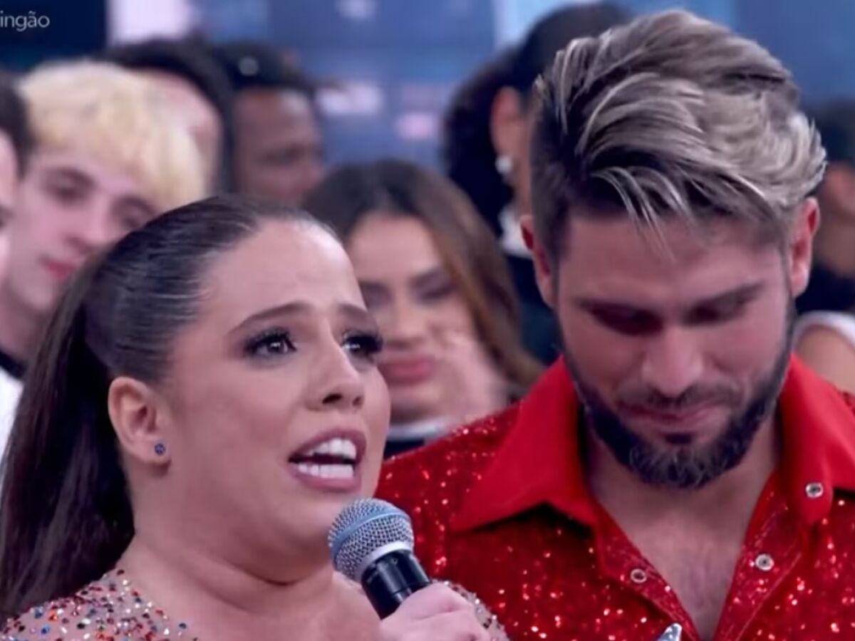 Tati Machado ao lado de Diego Maia: apresentadora foi quem ganhou a "Dança dos Famosos" em 2024 