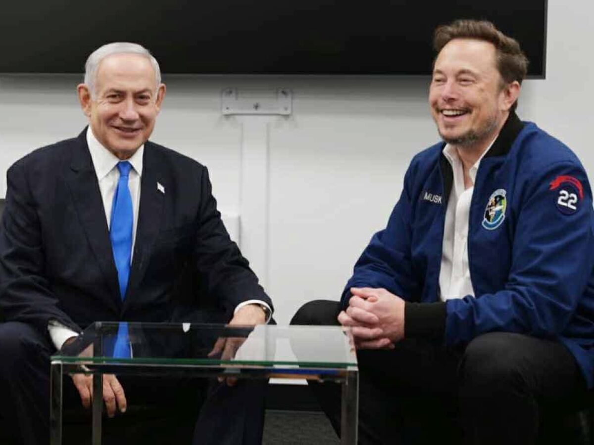 Benjamin Netanyahu, primeiro-ministro de Israel, e Elon Musk