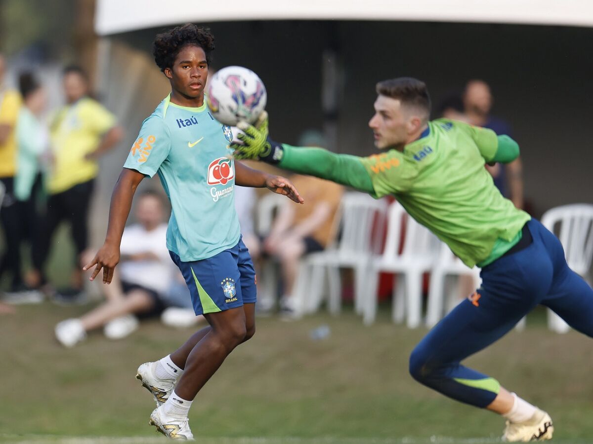 Endrick, atacante da Seleção