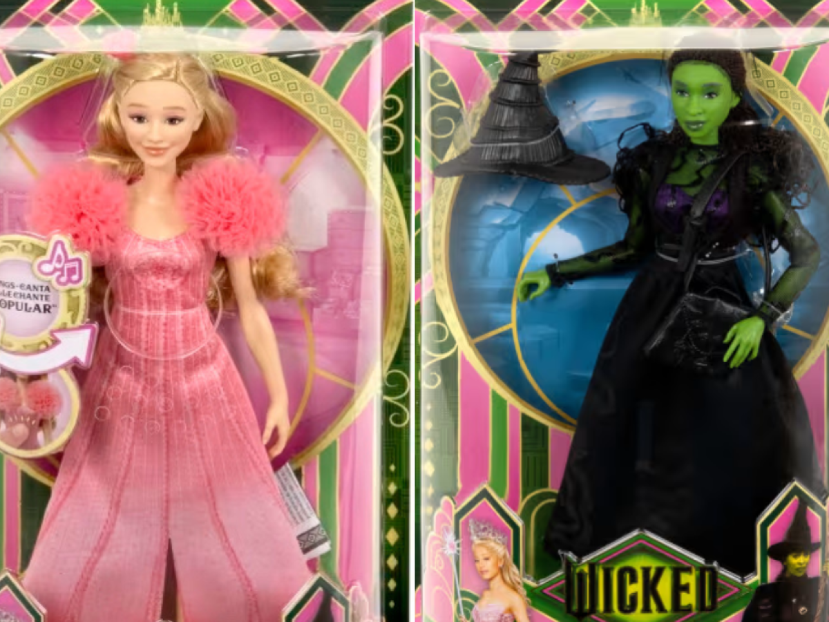 O erro foi identificado por fãs que compraram as bonecas de Glinda (E) e Elphaba (D)