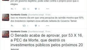 Humberto critica aprovação da PEC 55 