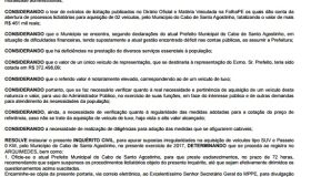 MPPE quer explicações de Lula Cabral sobre licitação de veículos 