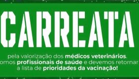 Veterinários fazem ato, neste domingo (18), por prioridade na vacinação contra a Covid-19