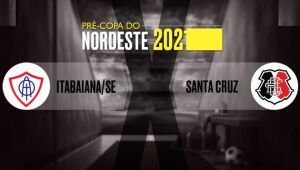 Acompanhe o lance a lance do jogo do Santa Cruz contra Itabaiana/SE