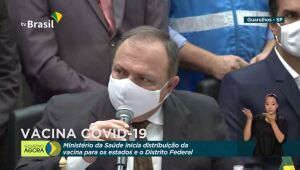 Estados poderão vacinar nesta segunda, diz Pazuello em cerimônia de distribuição da Coronavac