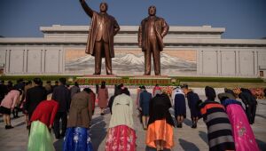 Coreia do Norte comemora o 109º aniversário de seu fundador