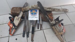 Cipoma prende em flagrante seis suspeitos de desmatamento em São Lourenço