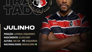 Apresentado oficialmente, Julinho já se coloca à disposição para a estreia na Série C