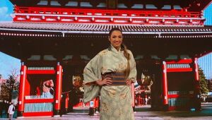 Patrícia Poeta usa quimono japonês e é acusada de apropriação cultural