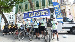Detran-PE realiza ação no Recife durante o Dia Mundial sem Carro