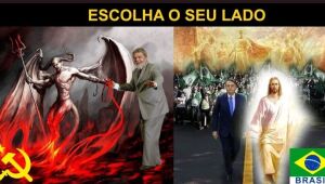 Zambelli transforma disputa entre Bolsonaro e Lula em luta de Jesus contra o Diabo e post vira meme