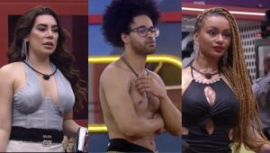 Naiara Azevedo, Natália e Luciano estão no primeiro paredão do BBB 22