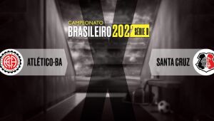 Em jogo com duas expulsões, Santa Cruz goleia Atlético-BA e volta ao G-4