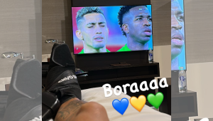 Do hotel, onde se recupera de lesão, Neymar posta mensagem de apoio à seleção 