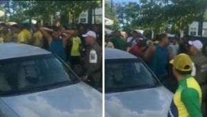 Motorista é detido ao tentar passar por bloqueio de bolsonaristas em Maceió