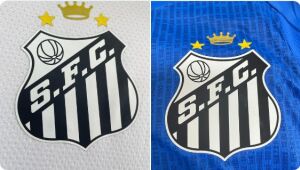 Santos adiciona coroa em escudo para homenagear Pelé