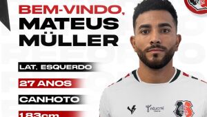 Santa oficializa contratação do lateral-esquerdo Mateus Muller