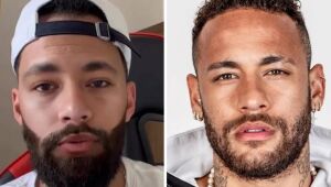 "Sósia" de Neymar que ironizou traição é notificado pelo jogador e pede desculpas: "Fui moleque"