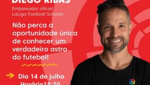 Com presença de Diego Ribas, Escola de futebol aporta no Recife