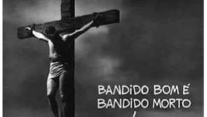 Bolsonaro tenta ligar Lula a post do MTST com foto de Jesus crucificado e frase sobre bandido