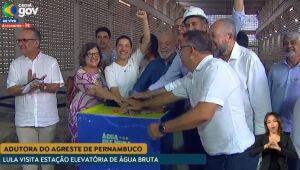 Lula e Raquel Lyra inauguram a Estação Elevatória de Água Bruta, em Arcoverde, no Sertão