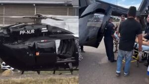 Helicóptero de Neymar está sendo utilizado para resgatar vítimas no Rio Grande do Sul; veja vídeo