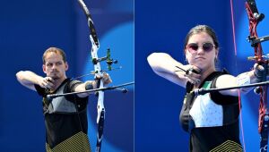 Marcus D'Almeida e Ana Luiza Caetano são eliminados nas duplas mistas do tiro com arco