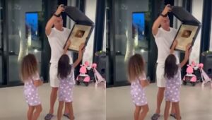 Cristiano Ronaldo alcança um milhão de inscritos no YouTube e presenteia filhos com placa dourada