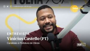 Assista ao vivo à sabatina com o candidato à Prefeitura de Olinda Vinicius Castello (PT)