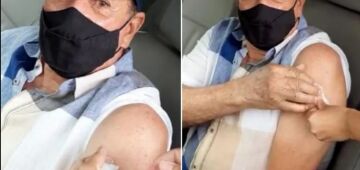 Creone, do Trio Parada Dura, recebe vacina contra Covid