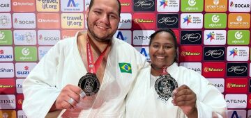 Beatriz Souza e Rafael Silva faturam prata em Grand Slam de Judô 