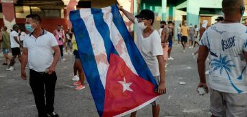 Cubanos protestam em Havana em solidariedade ao povo palestino