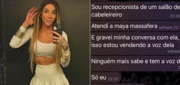 Maya Massafera se assusta com suposta venda de áudio com sua voz por atendente de salão