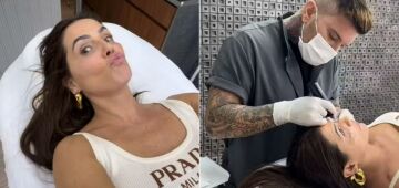 Deborah Secco faz tatuagem para camuflar as olheiras; veja o procedimento