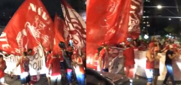 Uniformizada do Náutico protesta por momento ruim da equipe na Série C 