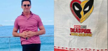 Hugh Jackman ganha filtro de barro no Brasil e agradece