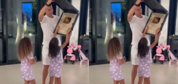 Cristiano Ronaldo alcança um milhão de inscritos no YouTube e presenteia filhos com placa dourada