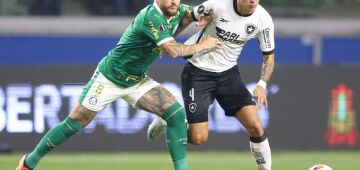 Botafogo vacila no fim, cede empate diante do Palmeiras, mas avança na Libertadores