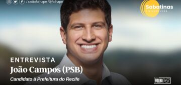 Assista ao vivo à sabatina com o candidato à Prefeitura do Recife João Campos (PSB)