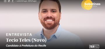 Assista ao vivo à sabatina com o candidato à Prefeitura do Recife Técio Teles (Novo)