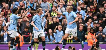 Com dois de Haaland, City vence Brentford e segue 100% no Inglês; Liverpool perde em casa