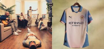 Manchester City recria capa de álbum da banda Oasis em lançamento de novo uniforme; confira