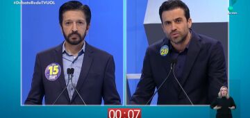 Debate 'RedeTV!/UOL' tem bate-boca entre Marçal e Ricardo Nunes