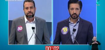 Boulos critica Ricardo Nunes em debate e diz que ele mostra desequilíbrio