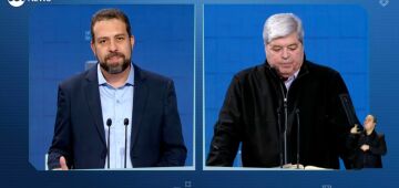 Debate SBT: Boulos e Datena fazem dobradinha e criticam agressores de mulheres