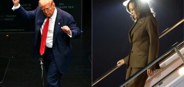 Kamala Harris e Donald Trump se cercam de celebridades em estados-chave