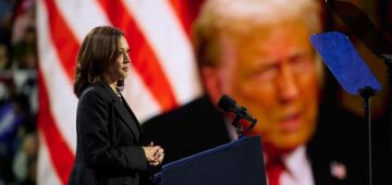 Trump é um "grande risco" para os EUA, diz Kamala em comício